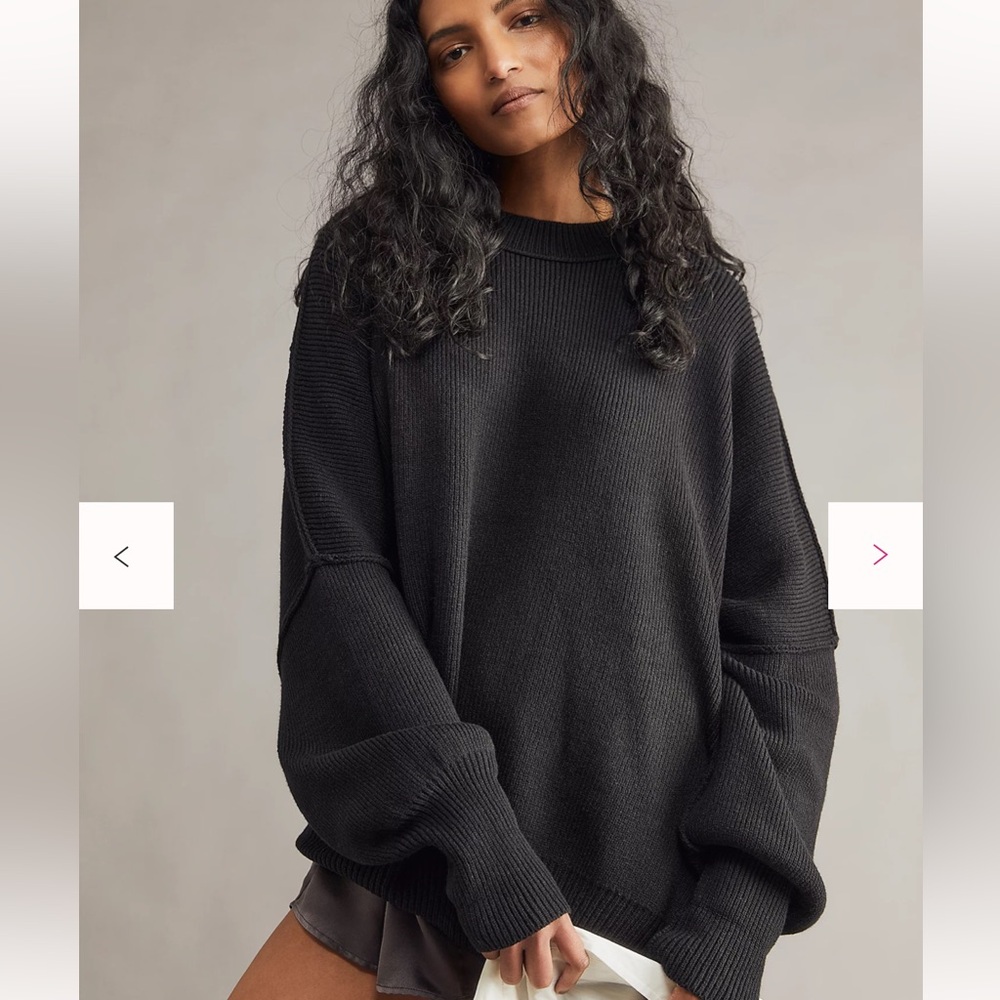 Free People Easy Street Tunic Size XL NWT Black